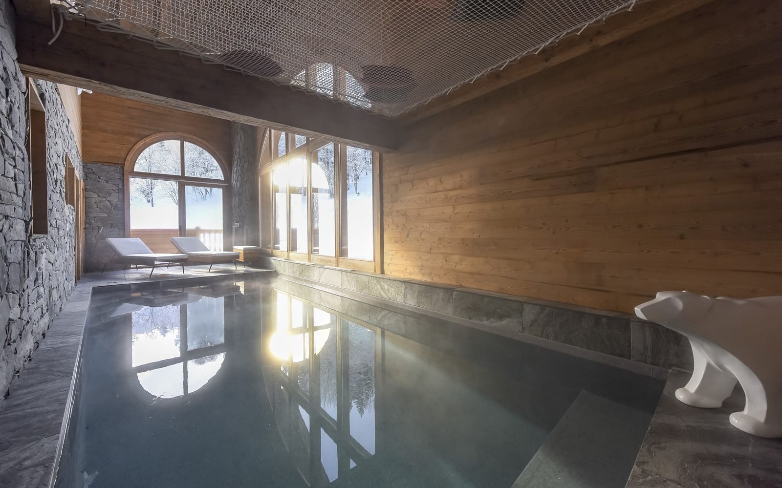 Indoor swimming-pool in a luxury catered chalet, Meribel