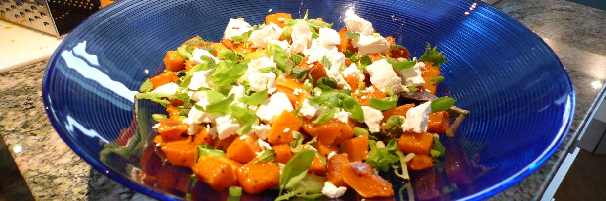 Butternut Squash and Goat cheese Salad